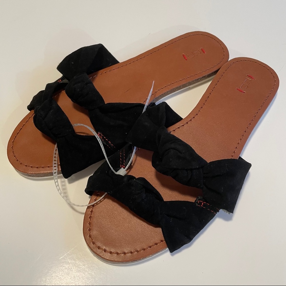 ED by Ellen Black Knot Sandals 7.5
